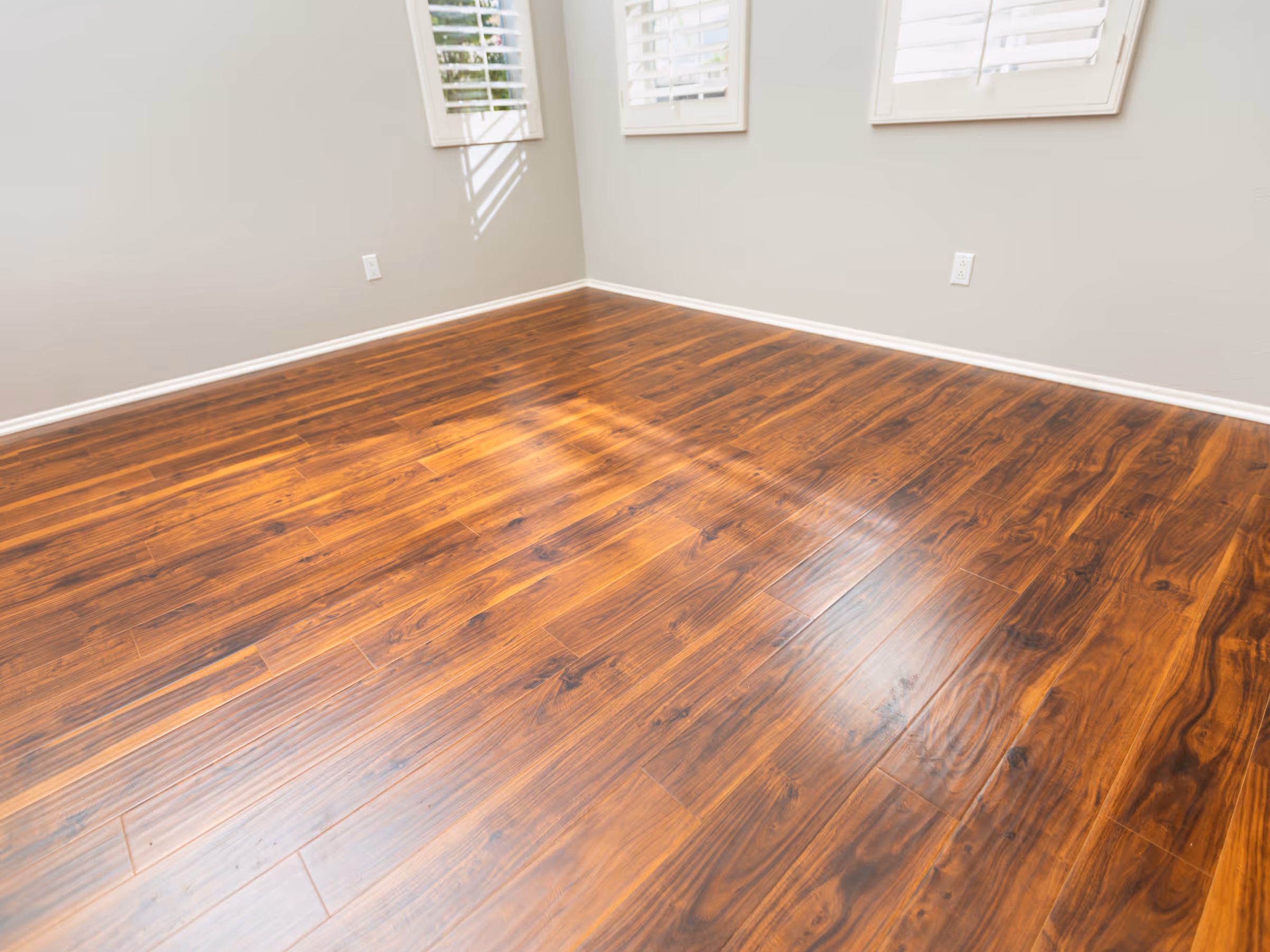 Finished basement flooring after renovation and installation