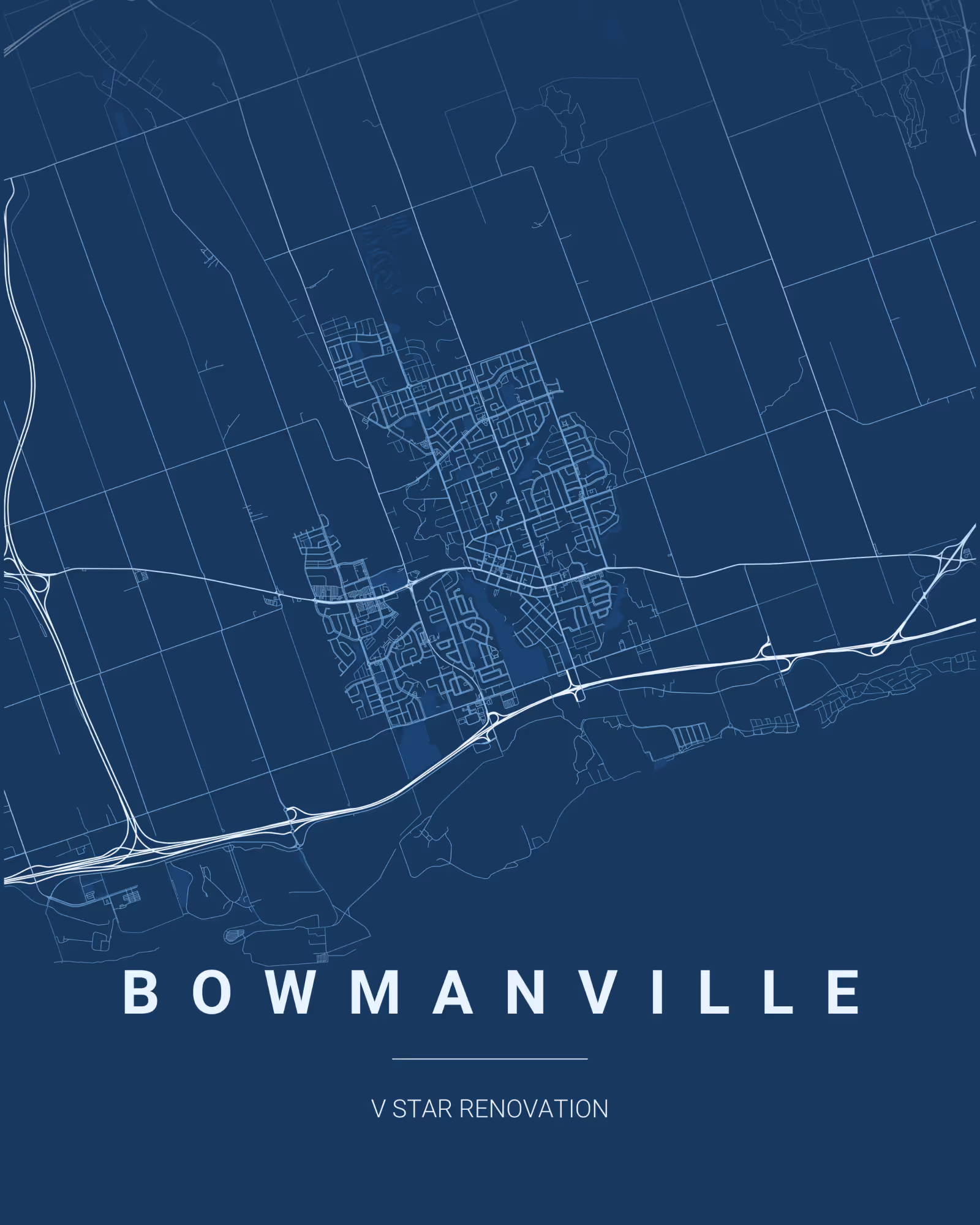 Bowmanville Ontario service area map for V Star Renovation