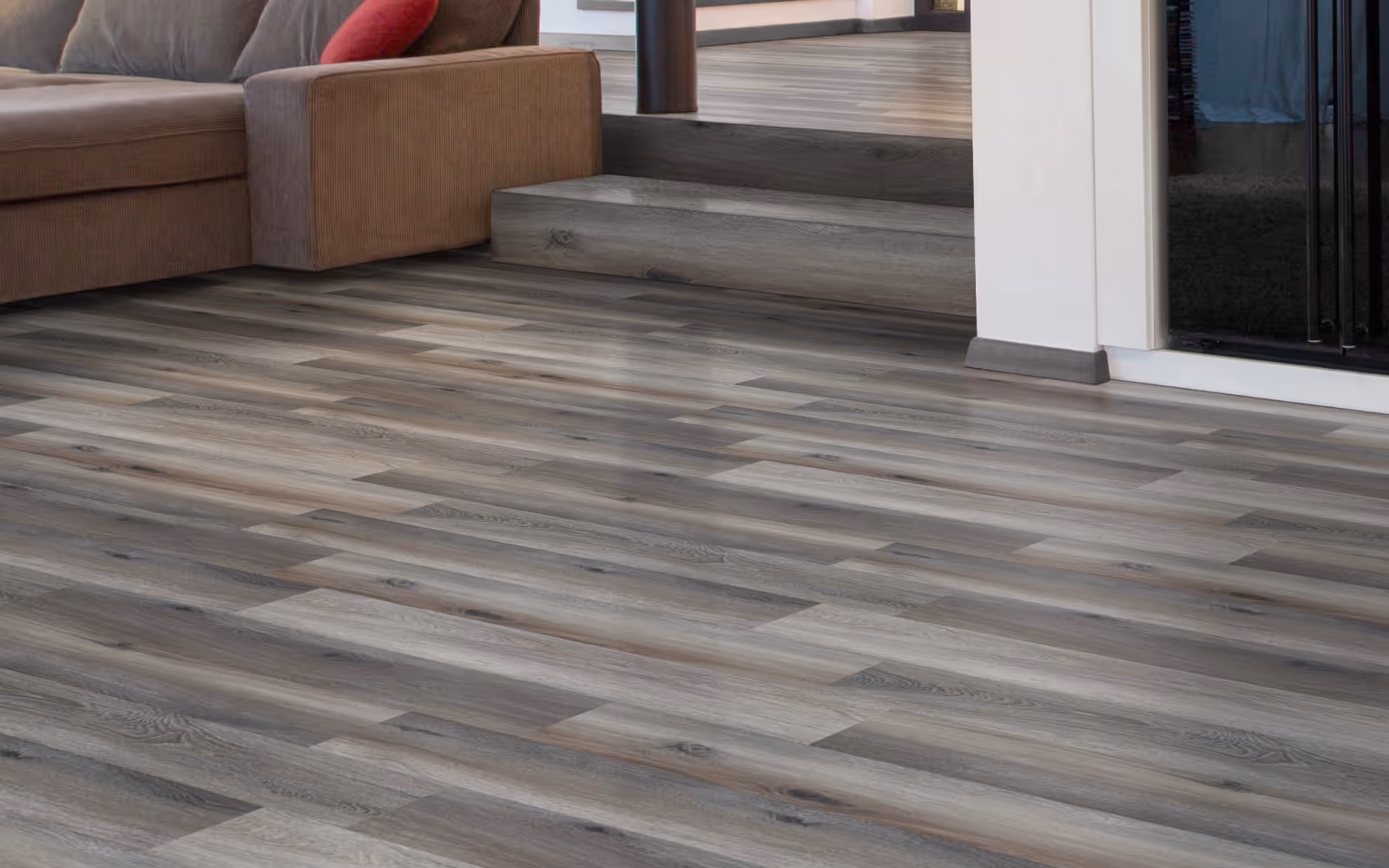 Luxury vinyl plank flooring installation in a Durham Region home