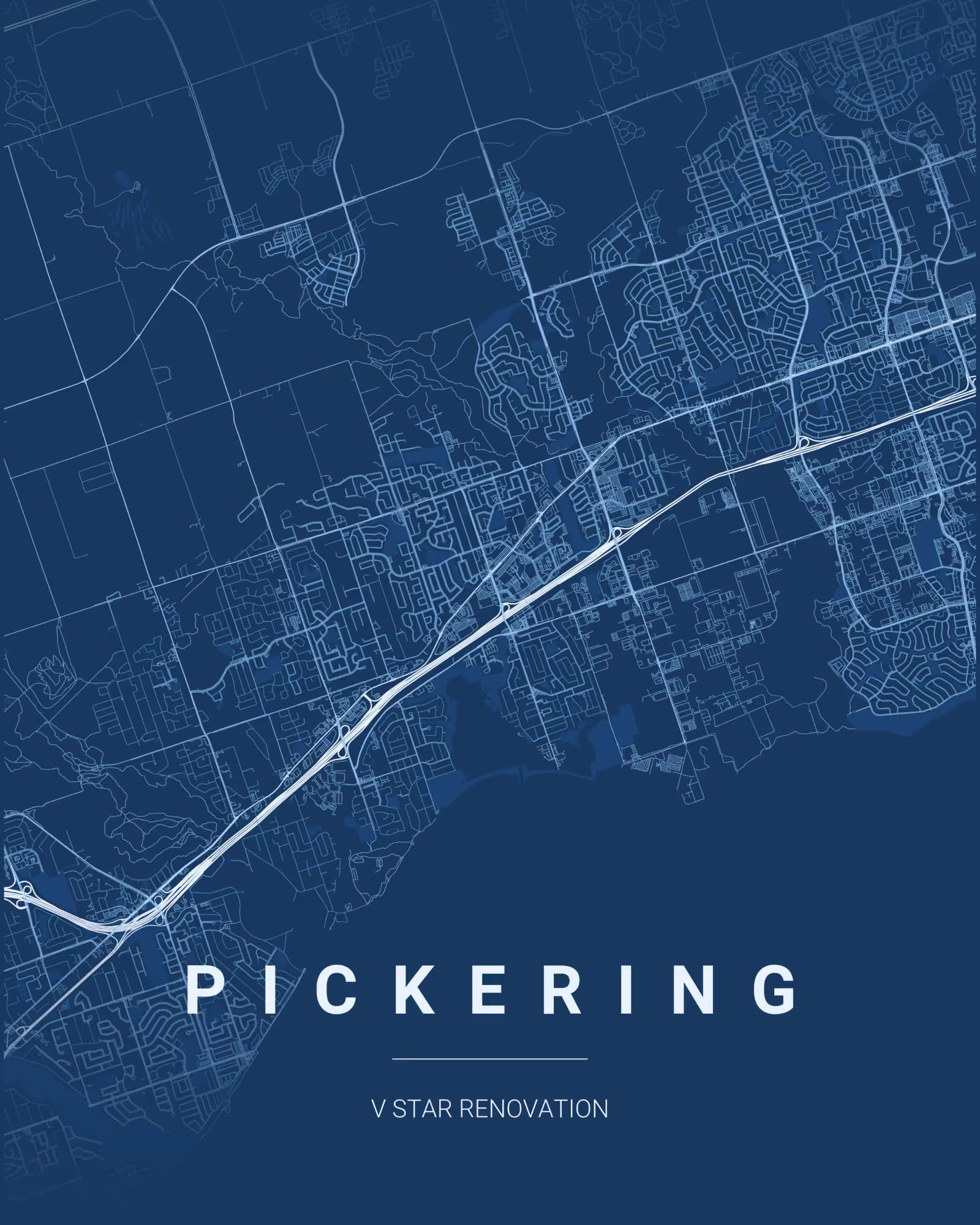 Pickering Ontario service area map for V Star Renovation