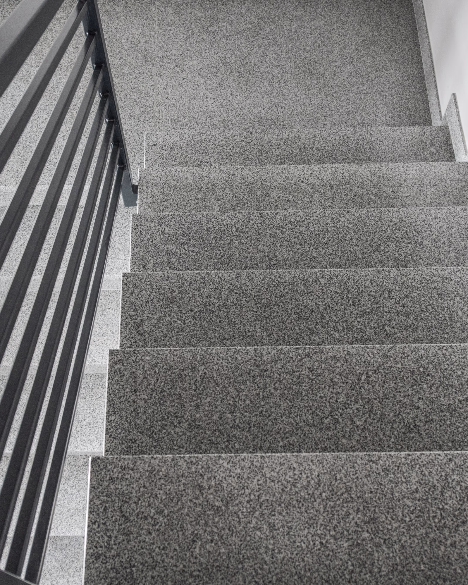 Carpet flooring installed on basement stairs