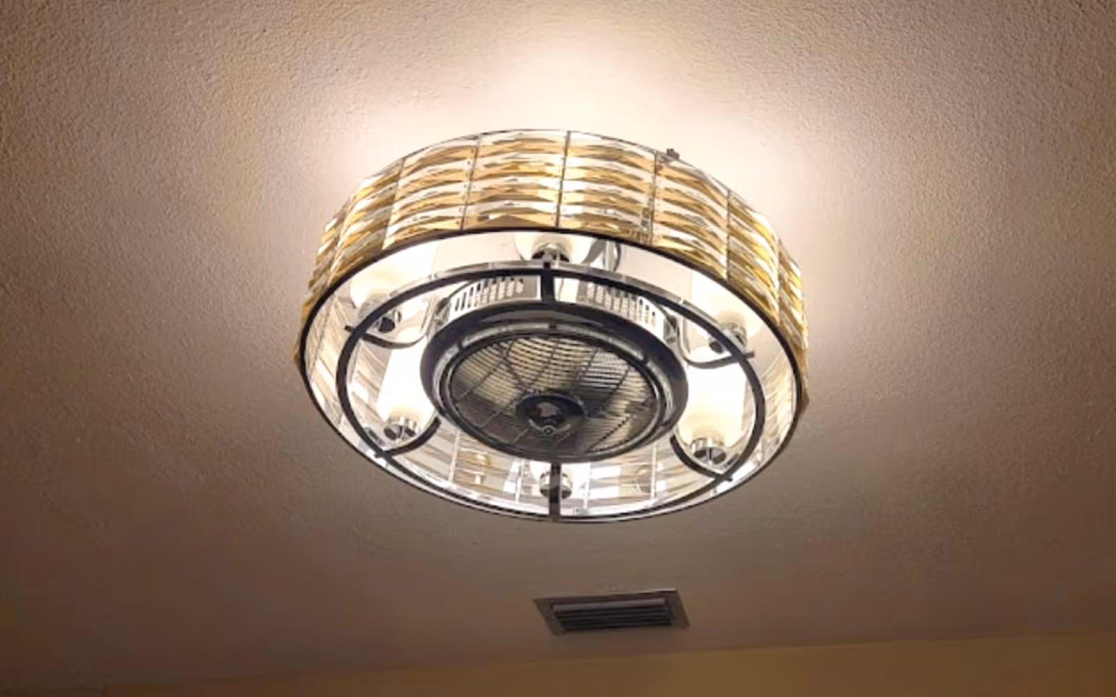 Light fixture installation by a handyman (flush-mount ceiling light)