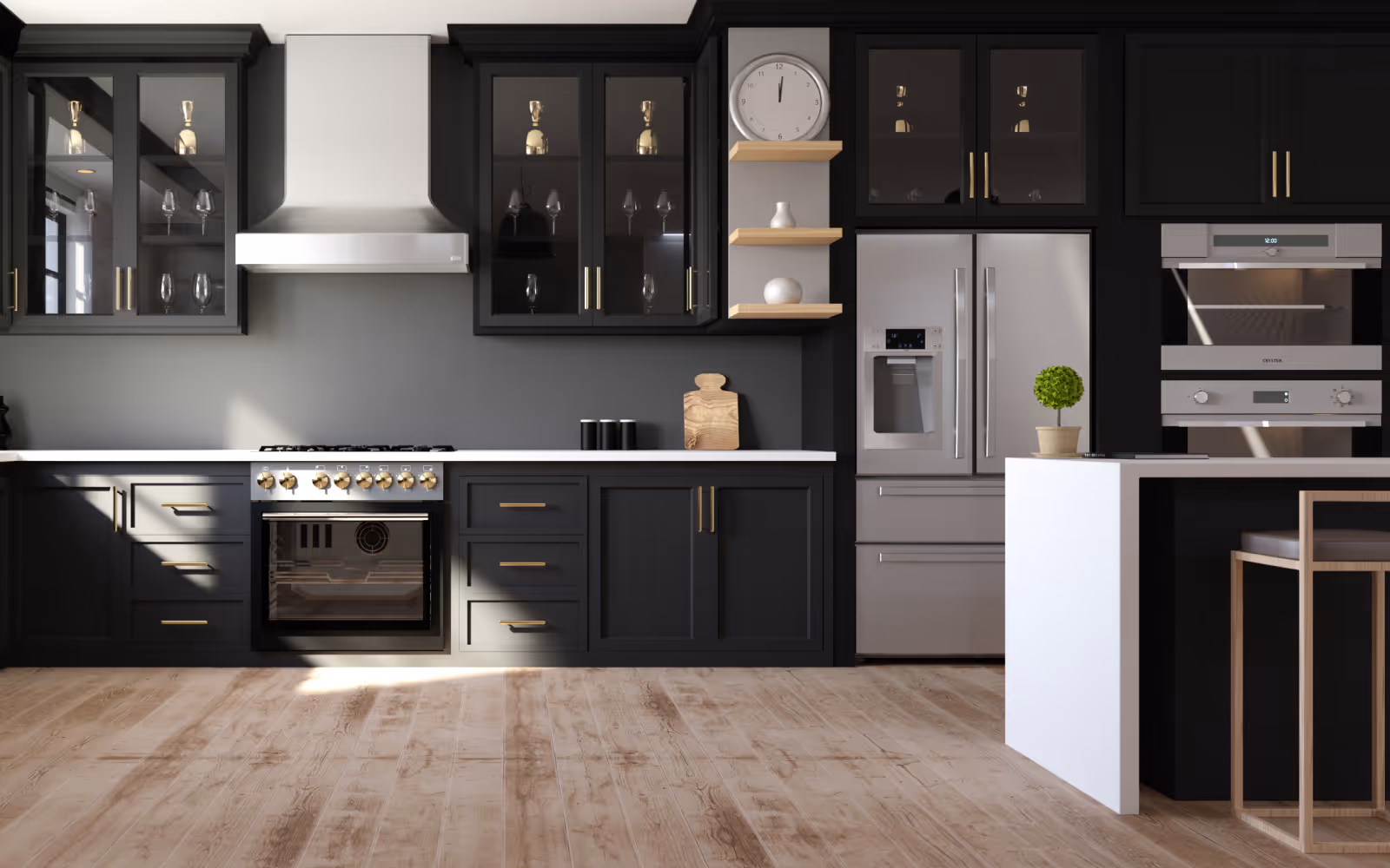 Kitchen handyman services in Durham Region: cabinet updates and appliance setup in a modern kitchen