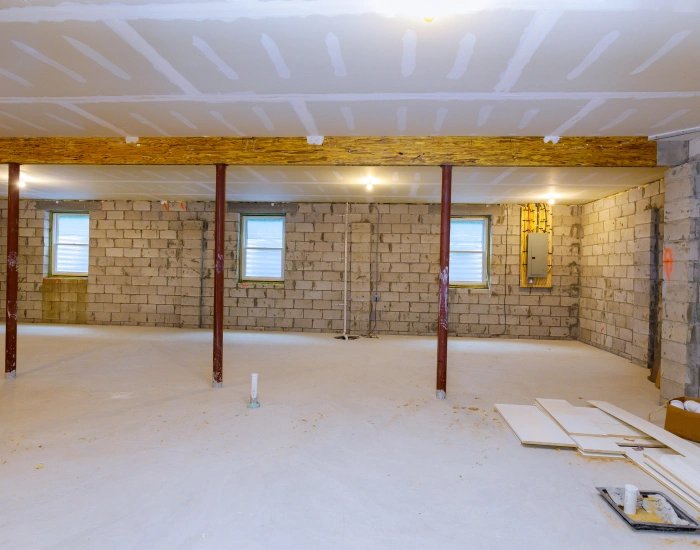 ajax basement renovation setup